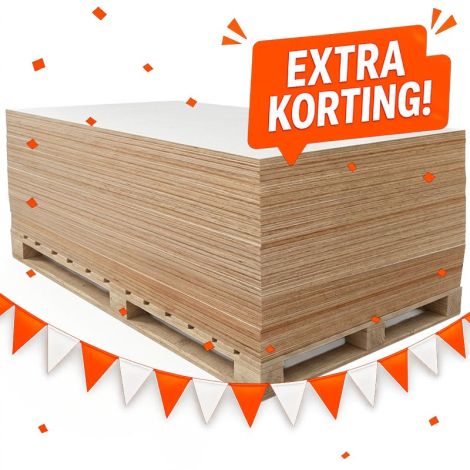 Multiplex Okoume 2-zijdig Gegrond, WBP Verlijmd - B/BB Palletvoordeel - 15 mm 2500x1220 HR