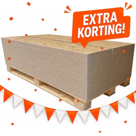 OSB 3 Plaat Palletvoordeel - 11 mm - 2440x610 Rechte Kant (119,07 m²) Hoofdafbeelding WK