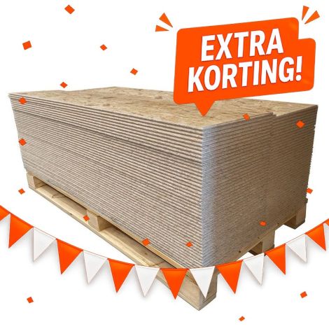 OSB 3 Plaat Palletvoordeel - 22 mm - 2440x590 Mes en Groef Hoofdafbeelding WK