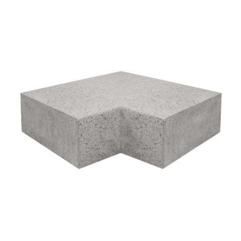 Oud Hollandse Hoekstuk Traptrede 90° binnen - 37x15 cm