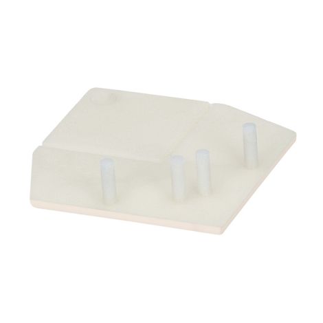 Keralit Eindkap voor Hoekprofiel Recht 46x46 mm Sandcream (pure colours) (bestelnr. 2822)