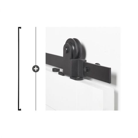 Skantrae Schuifdeur Hang- en Sluitwerkpakket Tupelo 160 - Zwart (574)