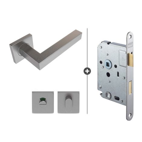 Skantrae Hang- en Sluitwerkpakket Squared 20 Regular - Vrij- en Bezetslot - RVS (2062) pakket