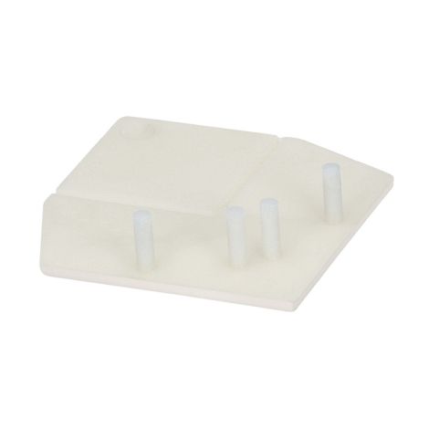 Keralit Eindkap voor Hoekprofiel Recht 46x46 mm Snowwhite  (pure colours) (bestelnr. 2822)