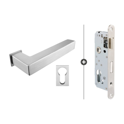 Skantrae Hang- en Sluitwerkpakket Squared 20 Minimal - Cilinderslot - RVS (825) 