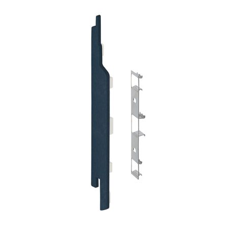 Keralit Eindkap links voor sponningdeel 143 mm Staalblauw  (classic colours) (bestelnr. 2860)