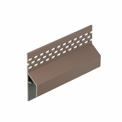 Keralit Trim/Kraal Ventilatieprofiel Gevel Bruingrijs - 6000 mm HR