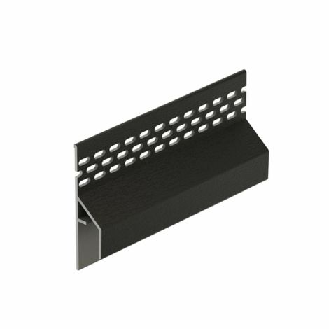 Keralit Trim/Kraal Ventilatieprofiel Gevel Grafietzwart - 6000 mm HR
