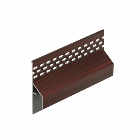 Keralit Trim/Kraal Ventilatieprofiel Gevel Mahonie - 6000 mm HR