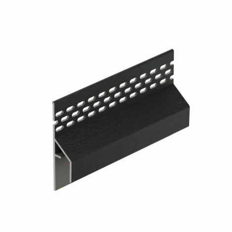 Keralit Trim/Kraal Ventilatieprofiel Gevel Zwart - 6000 mm HR