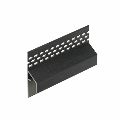 Keralit Trim/Kraal Ventilatieprofiel Gevel Zwart Eiken - 6000 mm HR