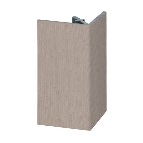 Keralit Uitwendig Hoekprofiel Recht 46x46 mm Vergrijsd Ceder - 4000 mm