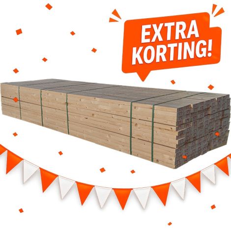Vuren Geschaafd SLS 38x184 - Voordeelpak à 84 Stuks Hoofdafbeelding WK