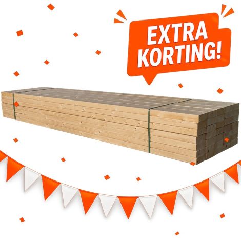 Vuren Geschaafd 75x200 (70x195) – Voordeelpak á 35 Stuks WK Hoofdafbeelding