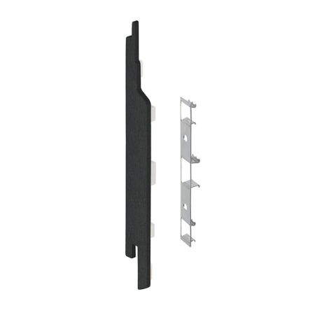 Keralit Eindkap links voor sponningdeel 143 mm Zwart  (classic colours) (bestelnr. 2860)