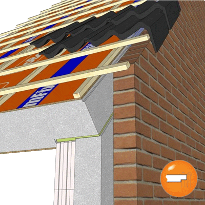 Voorbeeld kopgevel-muursparing