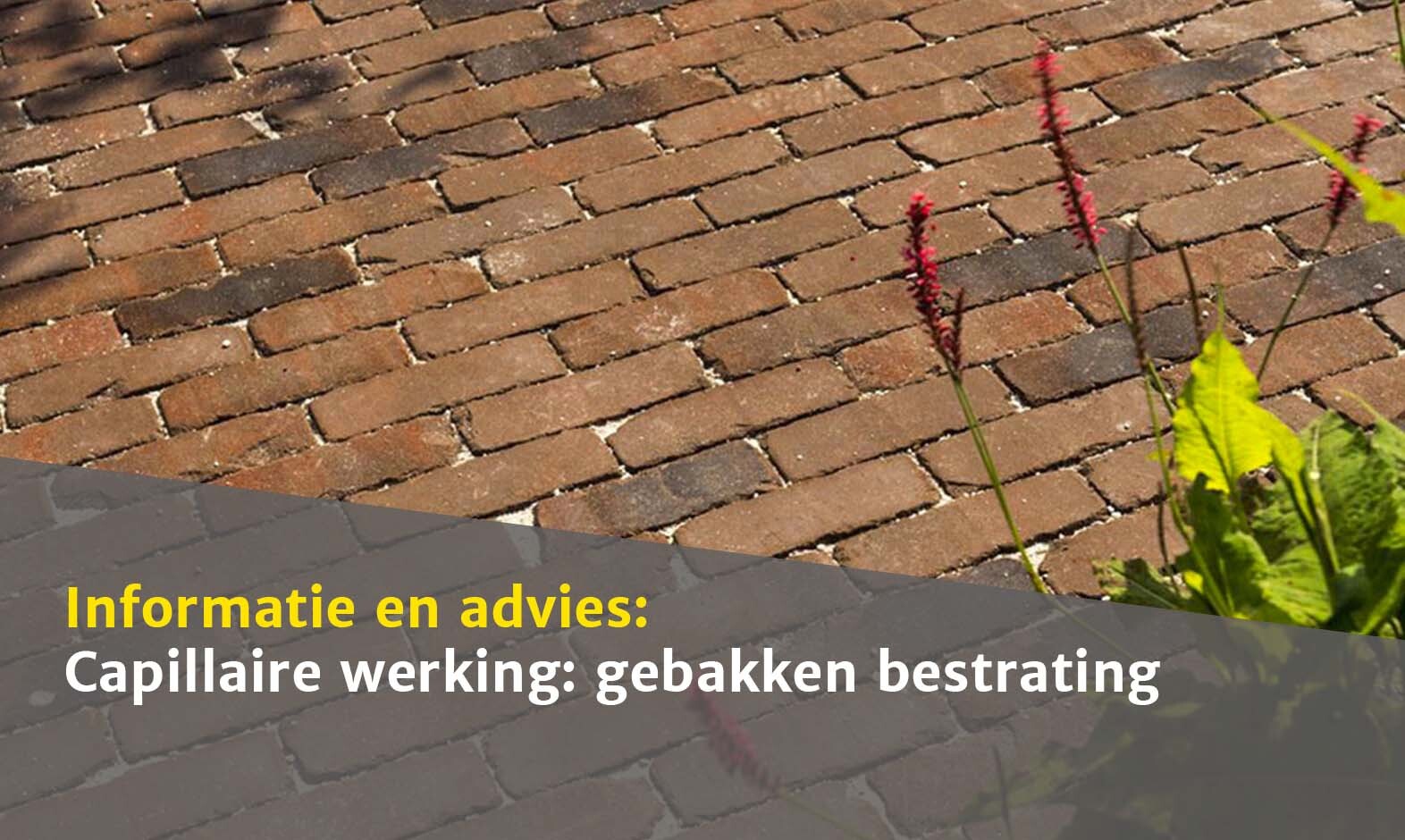 Welke invloed heeft capillaire werking op gebakken bestrating?