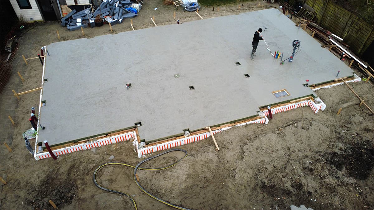 Fundering voor een woning aan het water