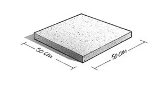 Betontegels 50x50 cm afmetingen