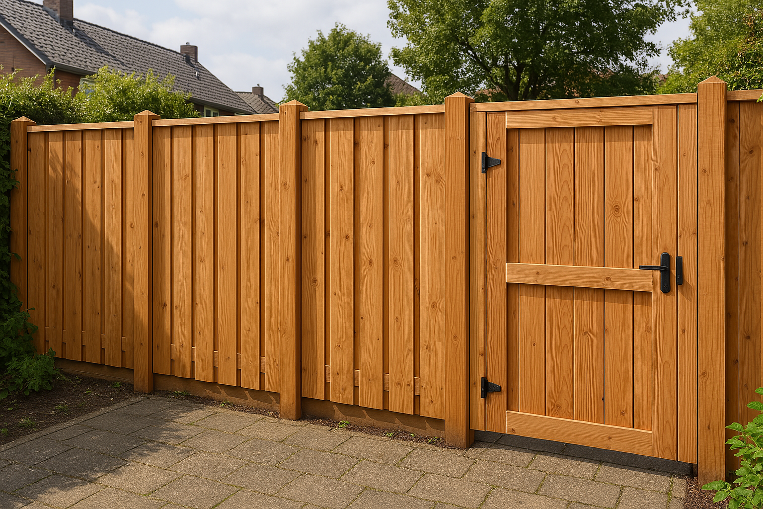 Douglas planken v- schutting en poorten