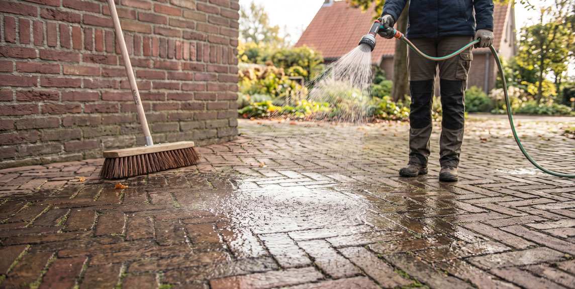 Stap_3_gebakken_klinkers_schoonmaken_klinkers_natmaken
