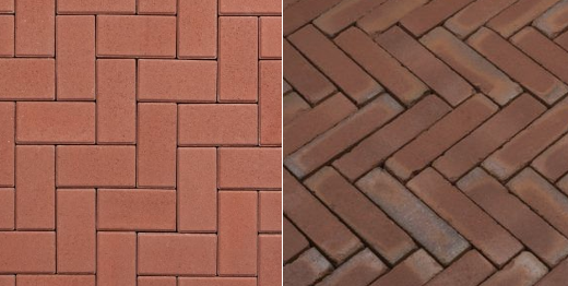 Elleboog- en visgraatverband oprit bestrating