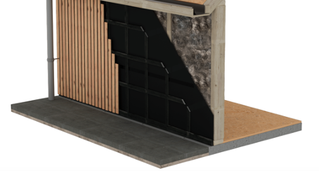 Open gevel folie zwart