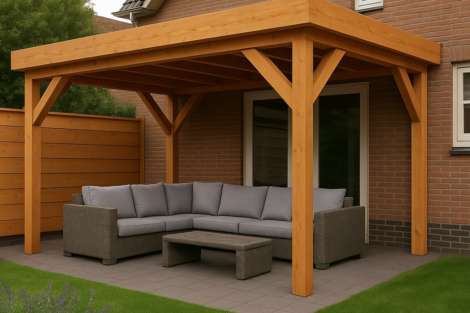 Douglas balken overkapping