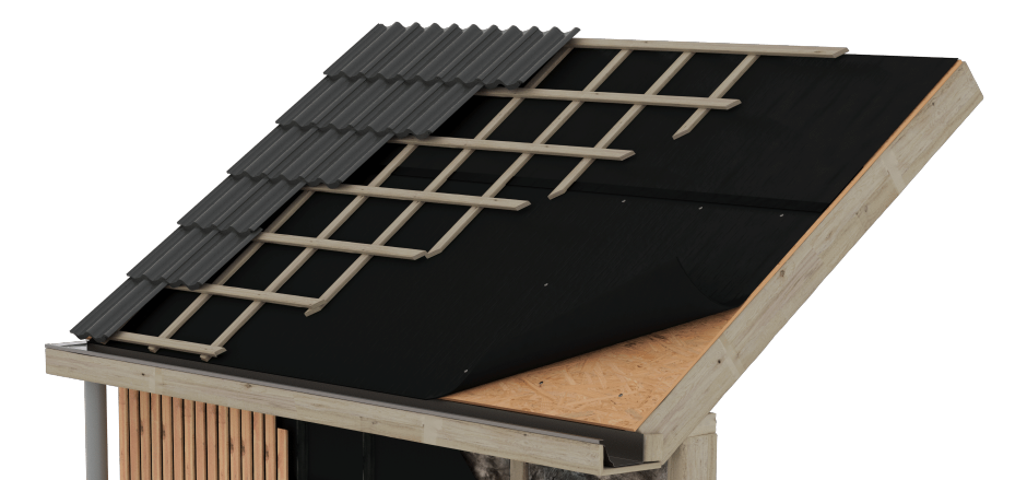 UV-bestendige folie onder dakpannen