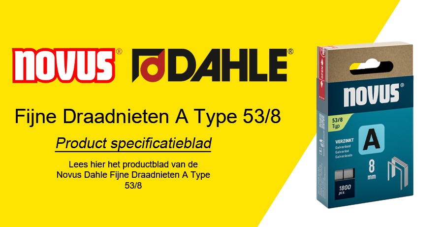 Novus Dahle Fijne Draadnieten A Type 53/8 Productblad