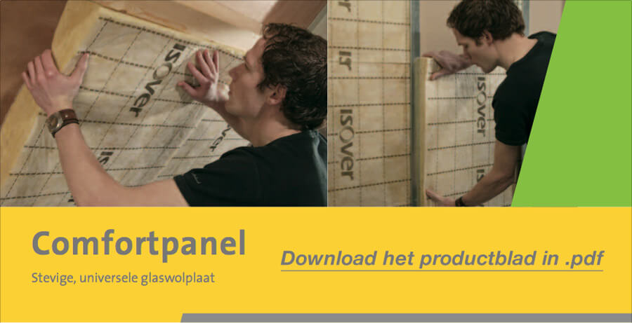 Download het Isover Comfortpanel productblad in .pdf