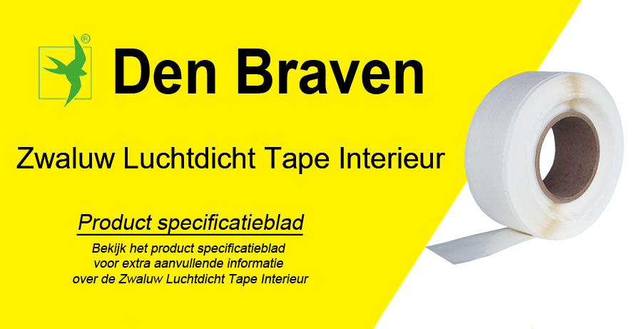 Zwaluw Luchtdicht Tape Interieur Product Specifcatieblad