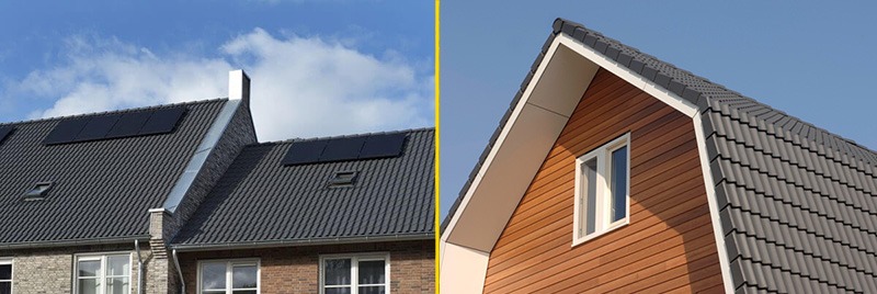 Betonnen dakpannen voorbeeld