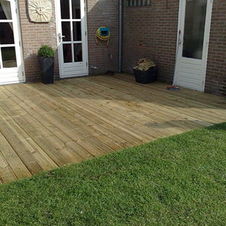 Geïmpregneerde planken vlonder