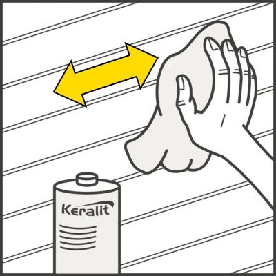 Keralit rabatdelen schoonmaken