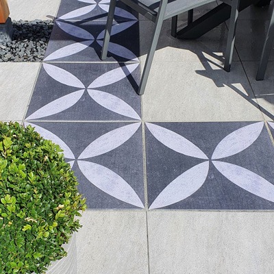 Met motief keramische tegel 60x60