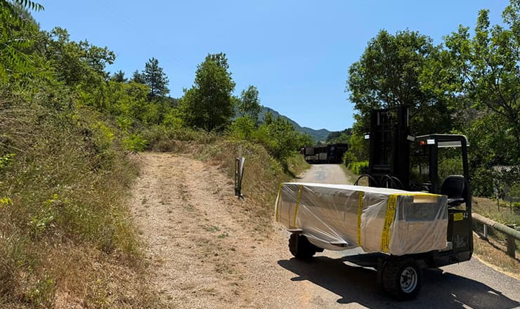 Lossen_bouwmaterialen_project_levering_in_frankrijk